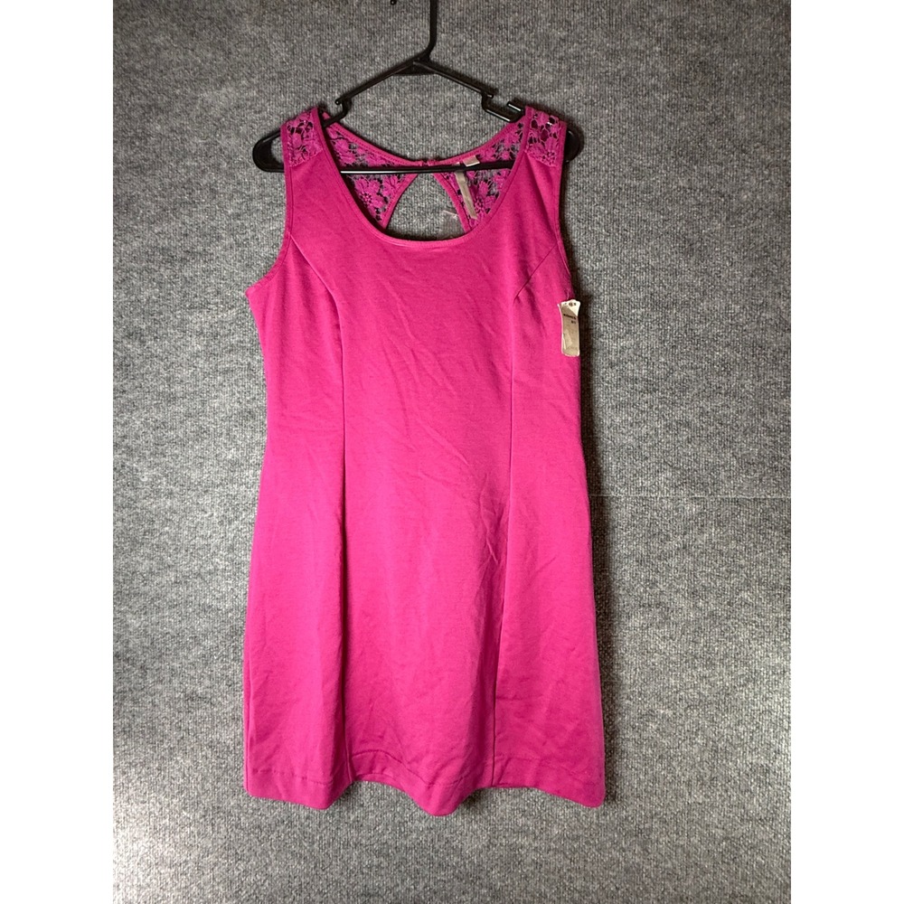 LC Lauren Conrad Pink Lace Back Cutout Sheath Dress Sz‎ 14 LC42918 New